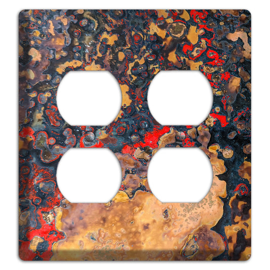 Copper Red 2 Duplex Outlet Cover Plate