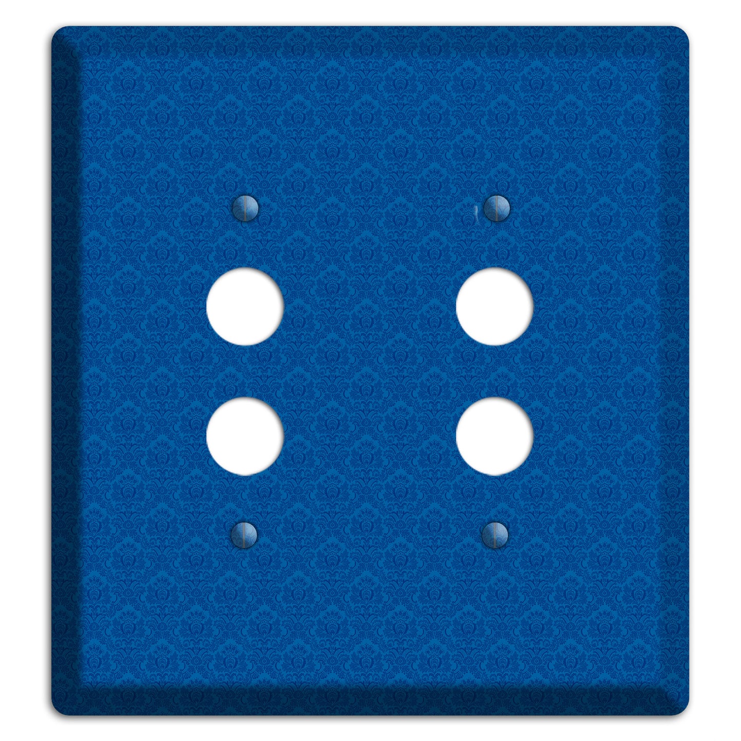 Blue Cartouche 2 Pushbutton Wallplate