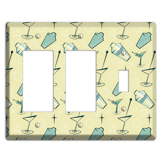 Retro Cocktails Lime 2 Rocker / Toggle Wallplate
