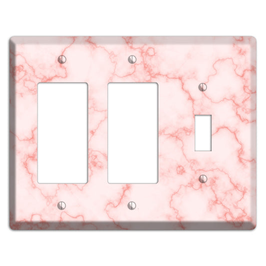 Pink Stained Marble 2 Rocker / Toggle Wallplate