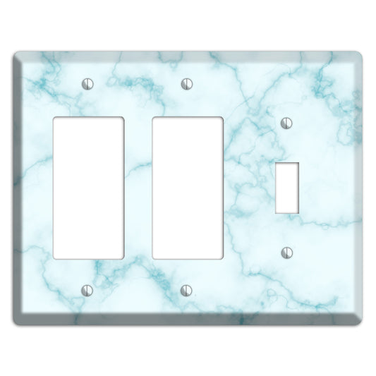 Blue Stained Marble 2 Rocker / Toggle Wallplate