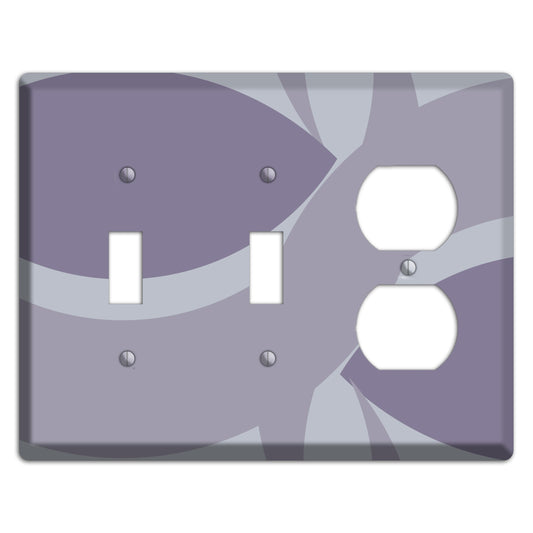 Grey and Lavender Abstract 2 Toggle / Duplex Wallplate