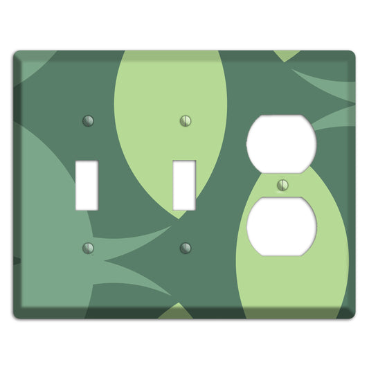 Green Abstract 2 Toggle / Duplex Wallplate