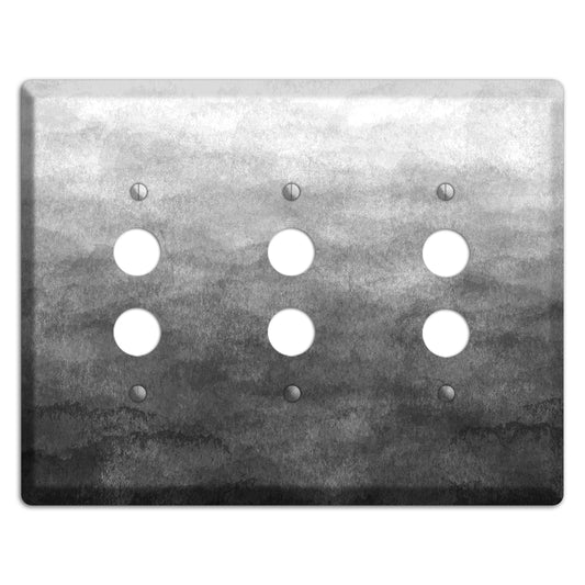 Black Ombre 3 Pushbutton Wallplate