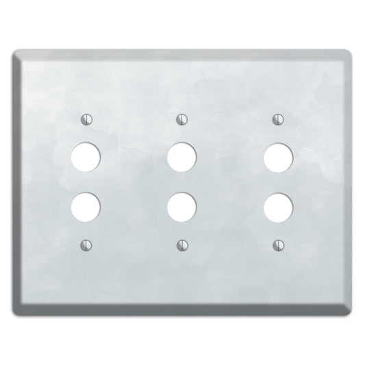 Gray Ombre 3 Pushbutton Wallplate