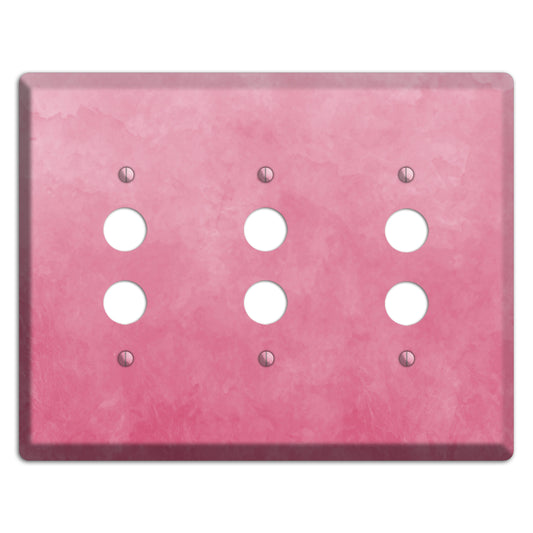 Pink Ombre 3 Pushbutton Wallplate