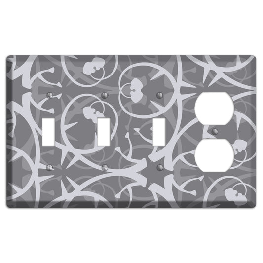 Grey Abstract Swirl 3 Toggle / Duplex Wallplate