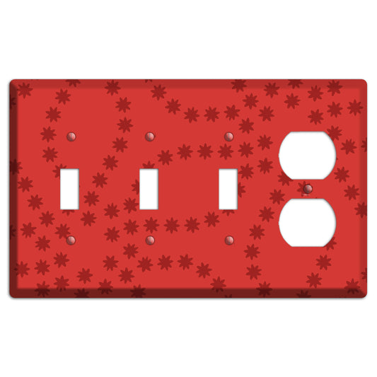Multi Red Constellation 3 Toggle / Duplex Wallplate
