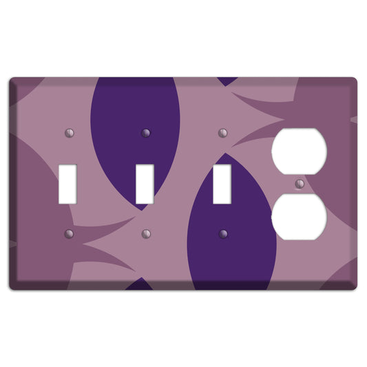 Purple Abstract 3 Toggle / Duplex Wallplate