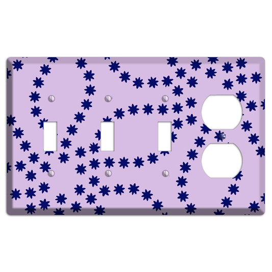 Lavender with Purple Constellation 3 Toggle / Duplex Wallplate