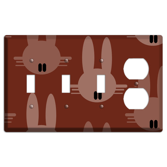 Maroon Bunny 3 Toggle / Duplex Wallplate