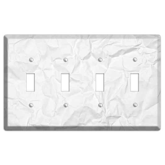 Concrete Crinkled Paper 4 Toggle Wallplate