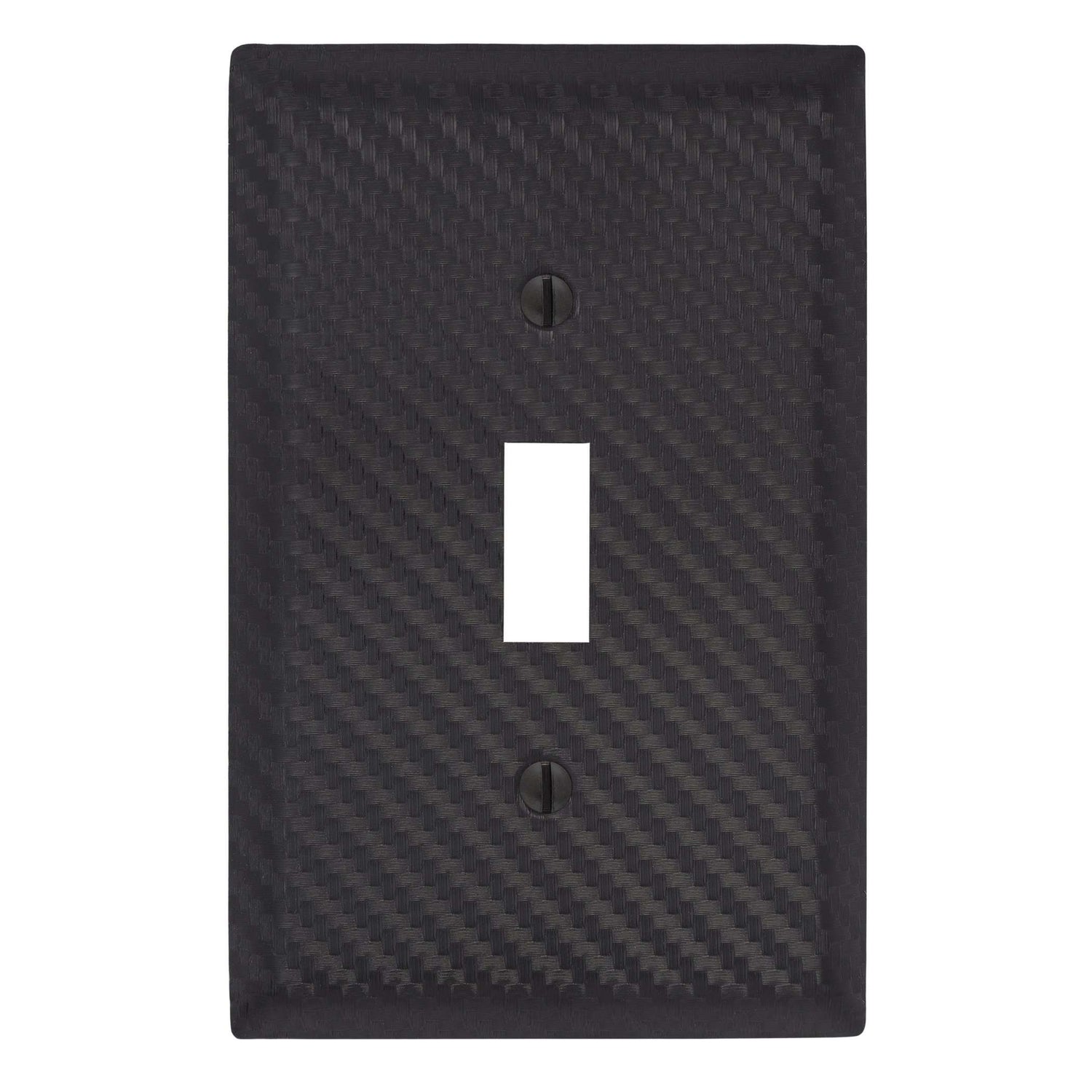 Carbon Fiber Black Steel Cover Plates:Wallplatesonline.com
