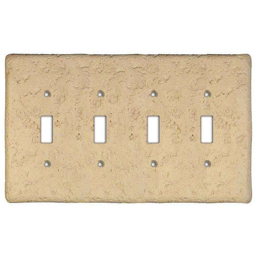 Noce Stone Quad Toggle Switchplate - Wallplatesonline.com