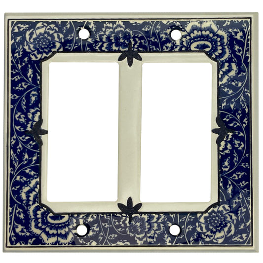 Blue Chinoiserie Cover Plates Rocker Wallplate