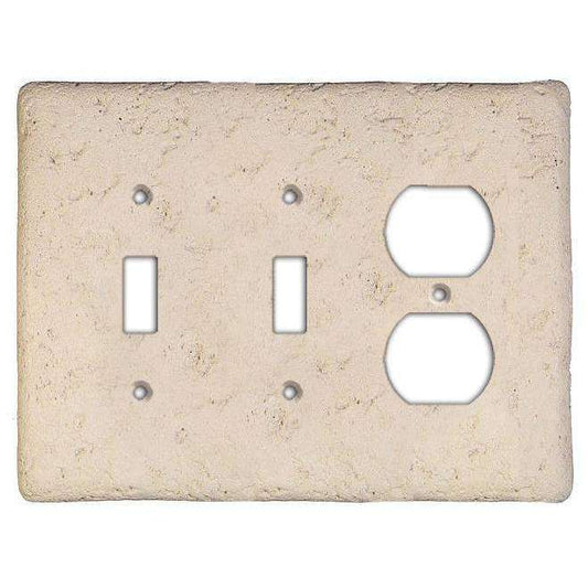 Cappuccino Stone 2 Toggle / Duplex Switchplate - Wallplatesonline.com