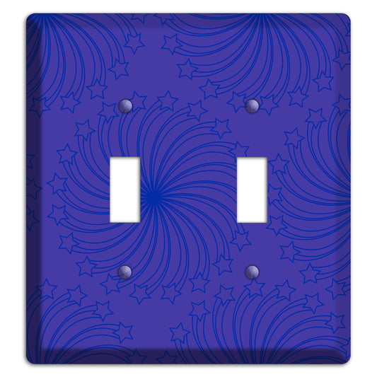 Multi Purple Star Swirl 2 Toggle Wallplate