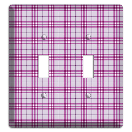 Purple Plaid 2 Toggle Wallplate
