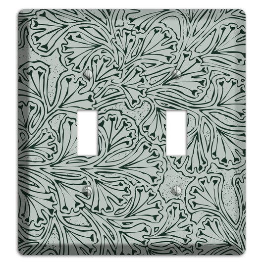 Deco Grey Interlocking Floral 2 Toggle Wallplate