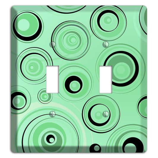 Mint Green Circles 2 Toggle Wallplate