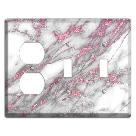 Can Can Marble Duplex / 2 Toggle Wallplate