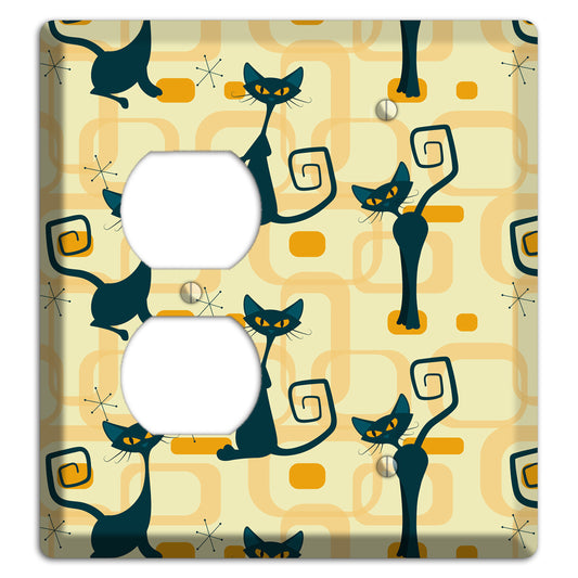 Navy Kitties Duplex / Blank Wallplate