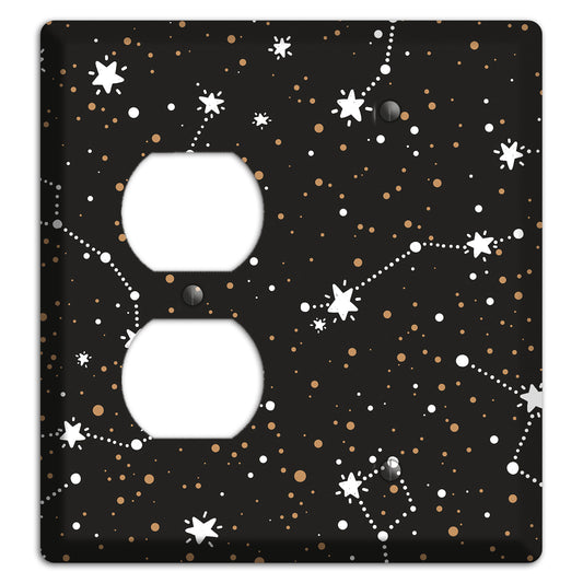 Constellations Black Duplex / Blank Wallplate