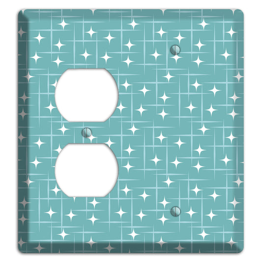 Blue Star Burst Duplex / Blank Wallplate