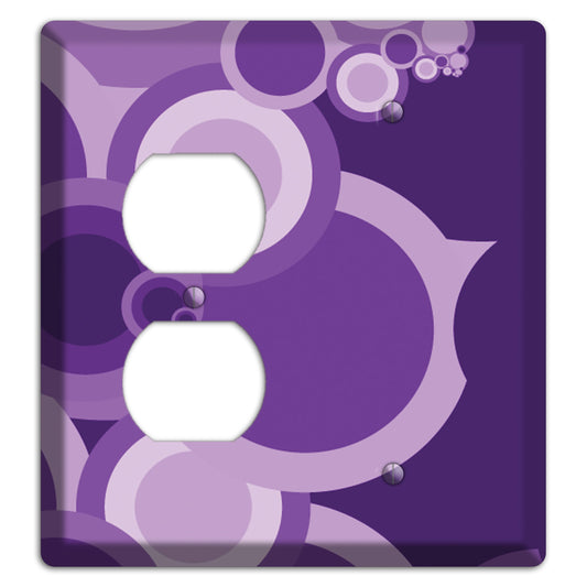 Purple Circles Duplex / Blank Wallplate