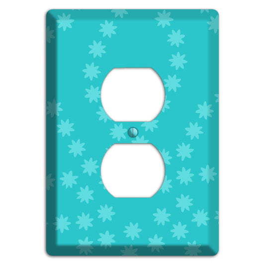 Multi Turquoise Constellation Duplex Outlet Wallplate