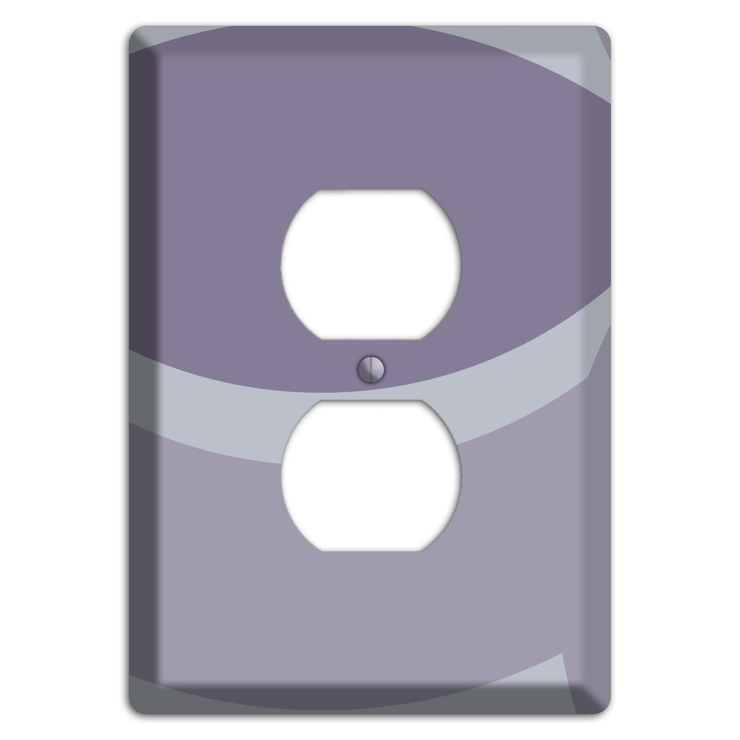 Grey and Lavender Abstract Duplex Outlet Wallplate