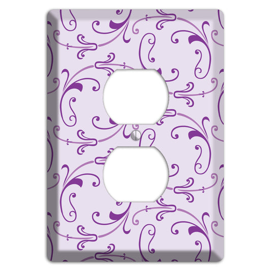 Lilac Victorian Sprig Duplex Outlet Wallplate