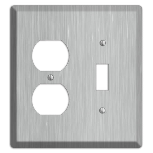 Brushed Stainless Steel Duplex / Toggle Wallplate