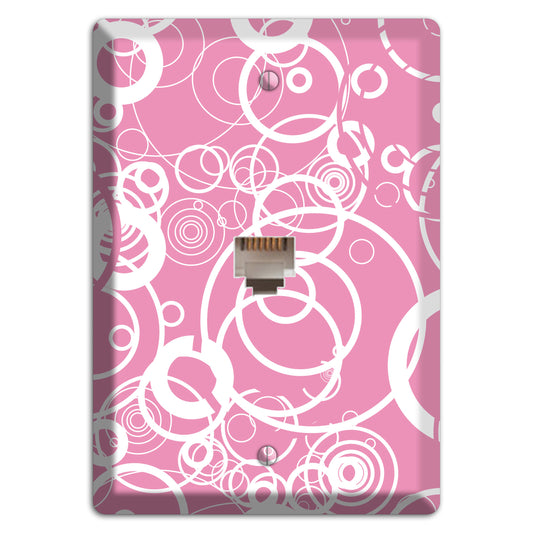 Light Pink Circles Phone Wallplate