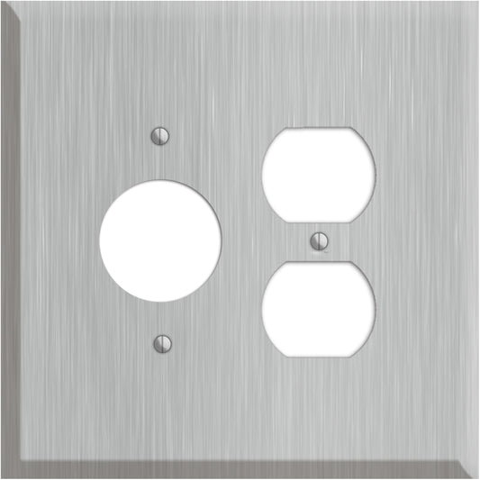 Oversized Discontinued Stainless Steel Receptacle / Duplex Wallplate