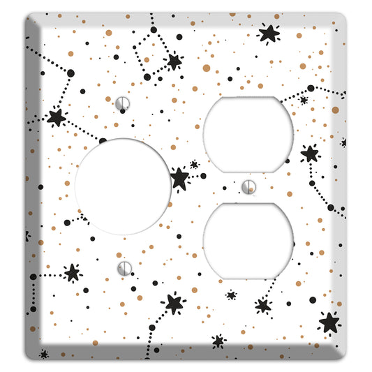 Constellations White Receptacle / Duplex Wallplate