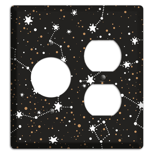 Constellations Black Receptacle / Duplex Wallplate