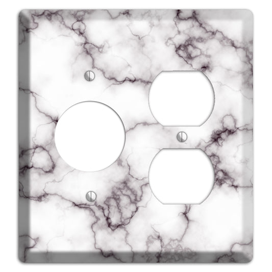 Black Stained Marble Receptacle / Duplex Wallplate