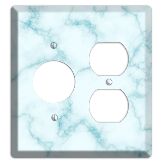 Blue Stained Marble Receptacle / Duplex Wallplate