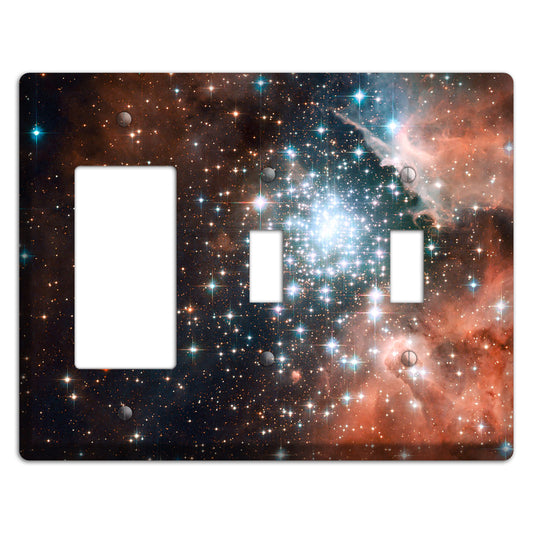 star cluster bursts Rocker / 2 Toggle Wallplate