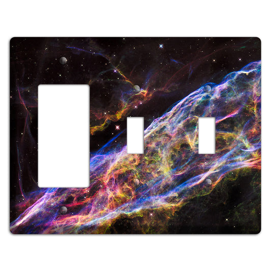Veil Nebula Rocker / 2 Toggle Wallplate