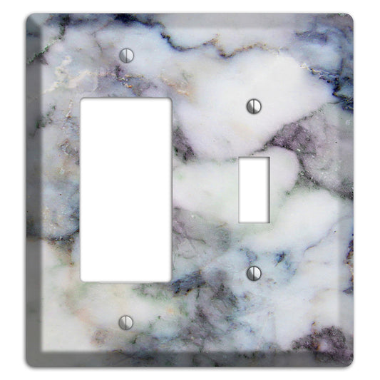Bermuda Gray Marble Rocker / Toggle Wallplate