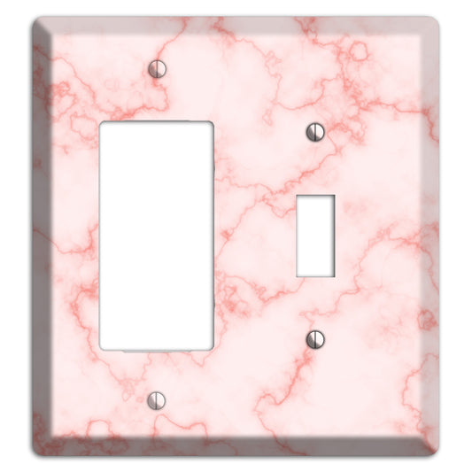 Pink Stained Marble Rocker / Toggle Wallplate