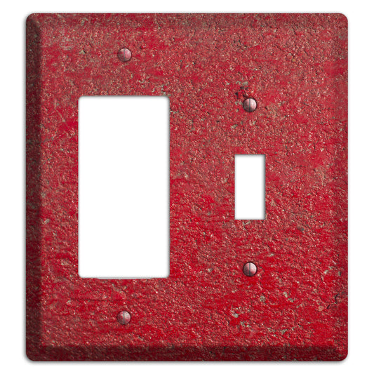 Red Concrete Rocker / Toggle Wallplate
