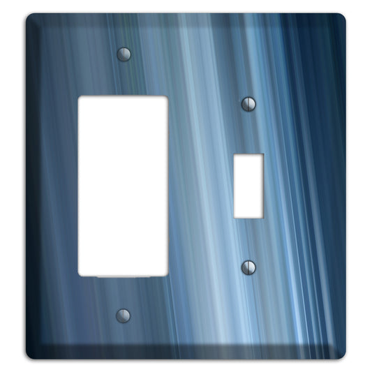 Dusty Blue Ray of Light 2 Rocker / Toggle Wallplate