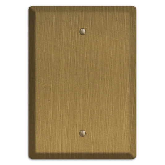 Antique Brushed Solid Brass Blank Wallplate
