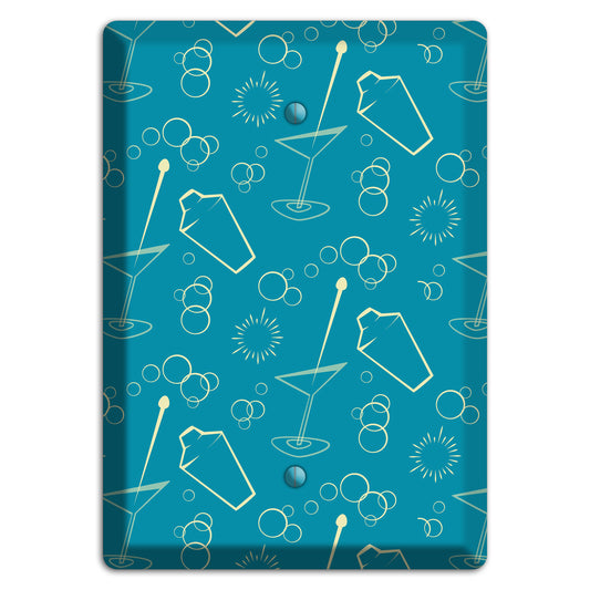 Teal Cocktail Hour Blank Wallplate