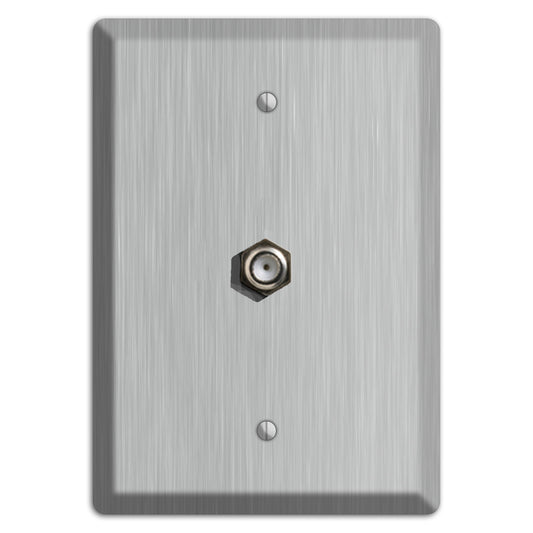 Brushed Stainless Steel Cable Wallplate
