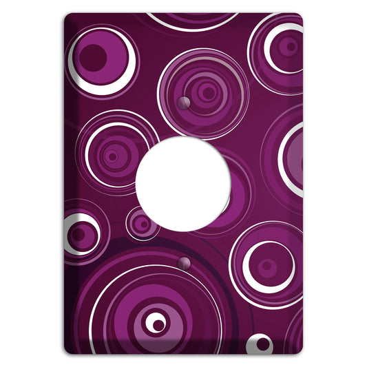 Purple Circles 2 Single Receptacle Wallplate