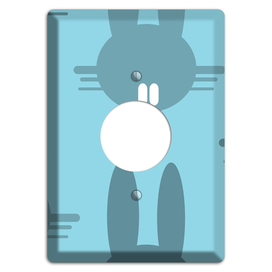 Blue Bunny Single Receptacle Wallplate
